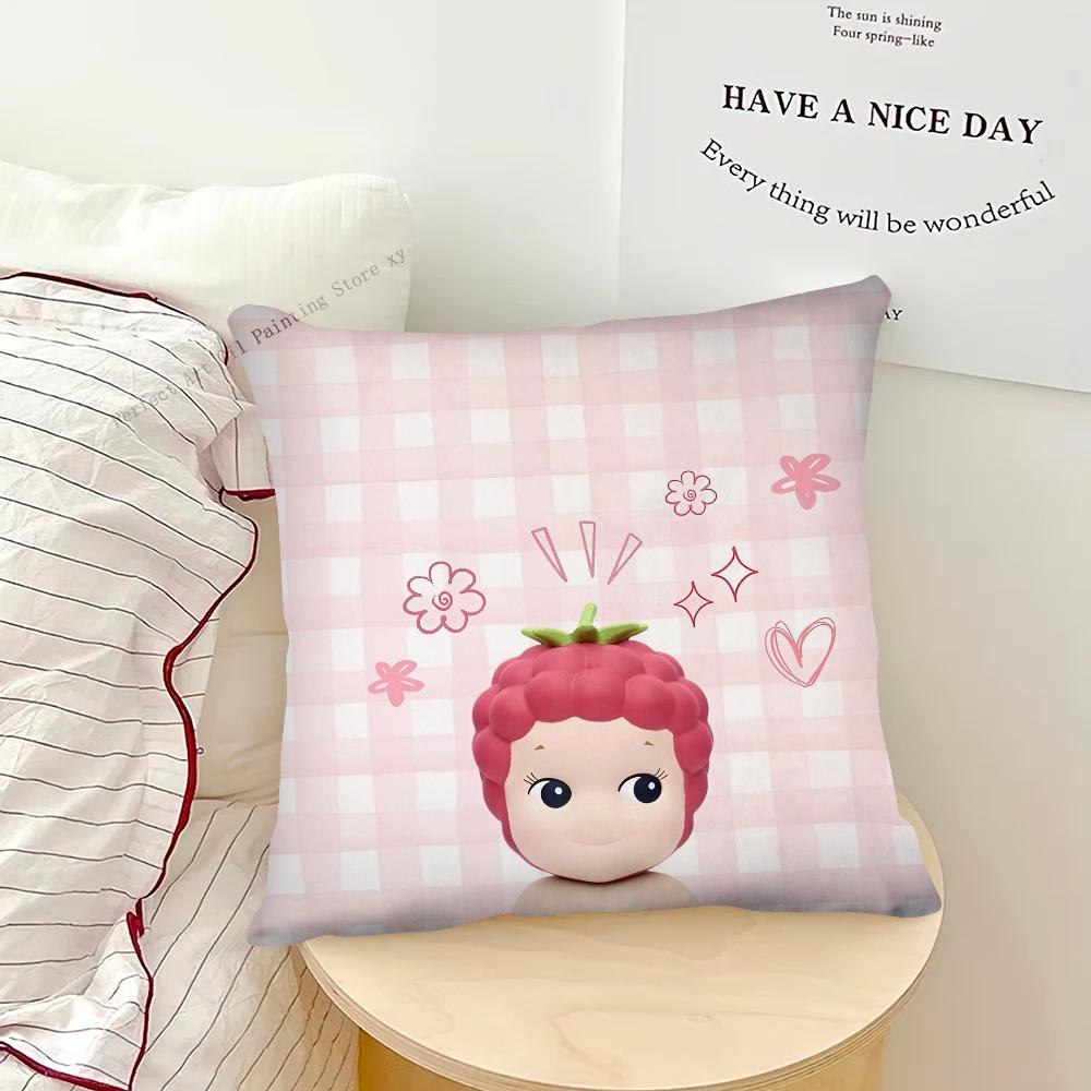 Niedliche Puppe Cartoon Sonnys Angels Kissenbezug Mode Quadratischer Kissenbezug Schlafzimmer Sofa Zimmer Ins Dekoration Freizeit Kissenbezug