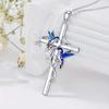 Cross Bird Pendant Earrings Necklace Jewelry Set Female Leaf Wrap Dripping Oil