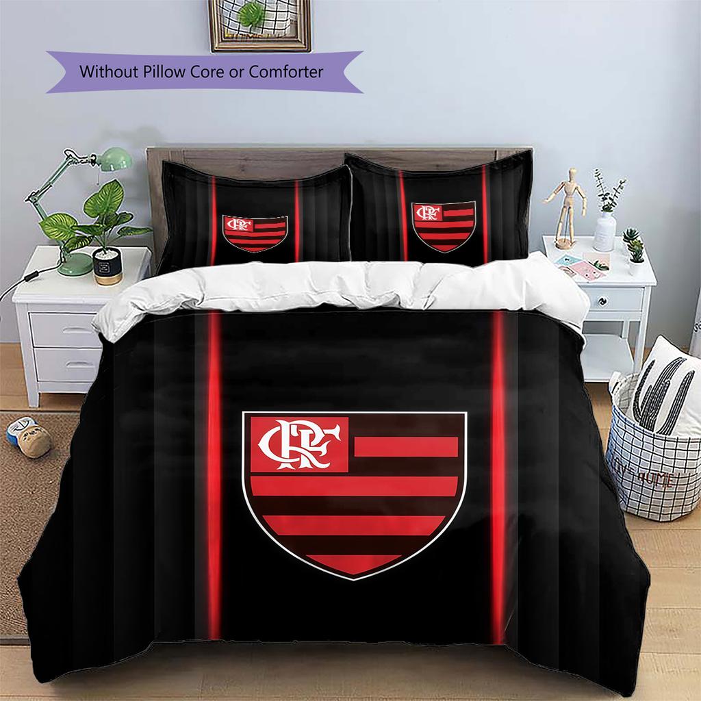 CR Flamengo Pattern Bedding Quilt Set Home Decoration Gift (1 * duvet cover + 2 * pillowcase without core)