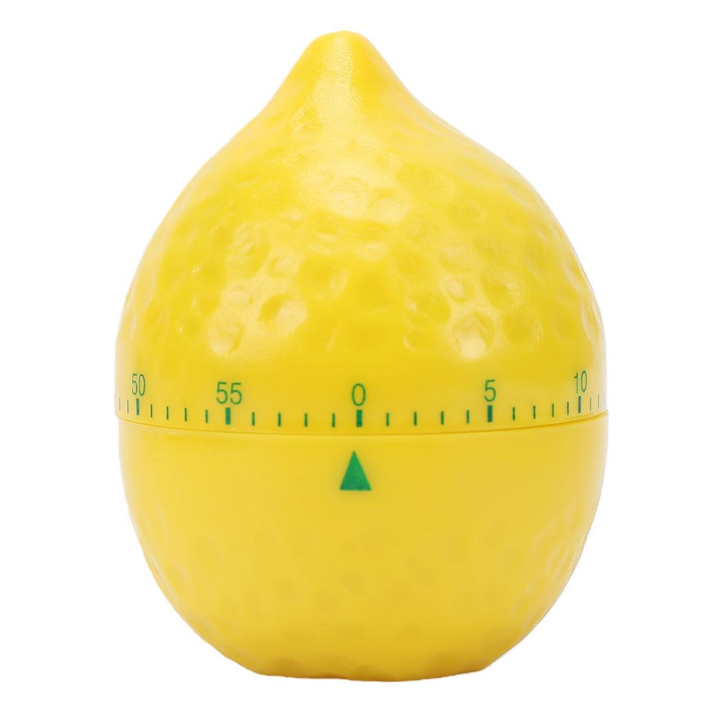 Mechanical Kitchen Timer Cute 60 Minutes Manual Countdown Timer with Alarm for Home Study Cooking Yellow Lemon