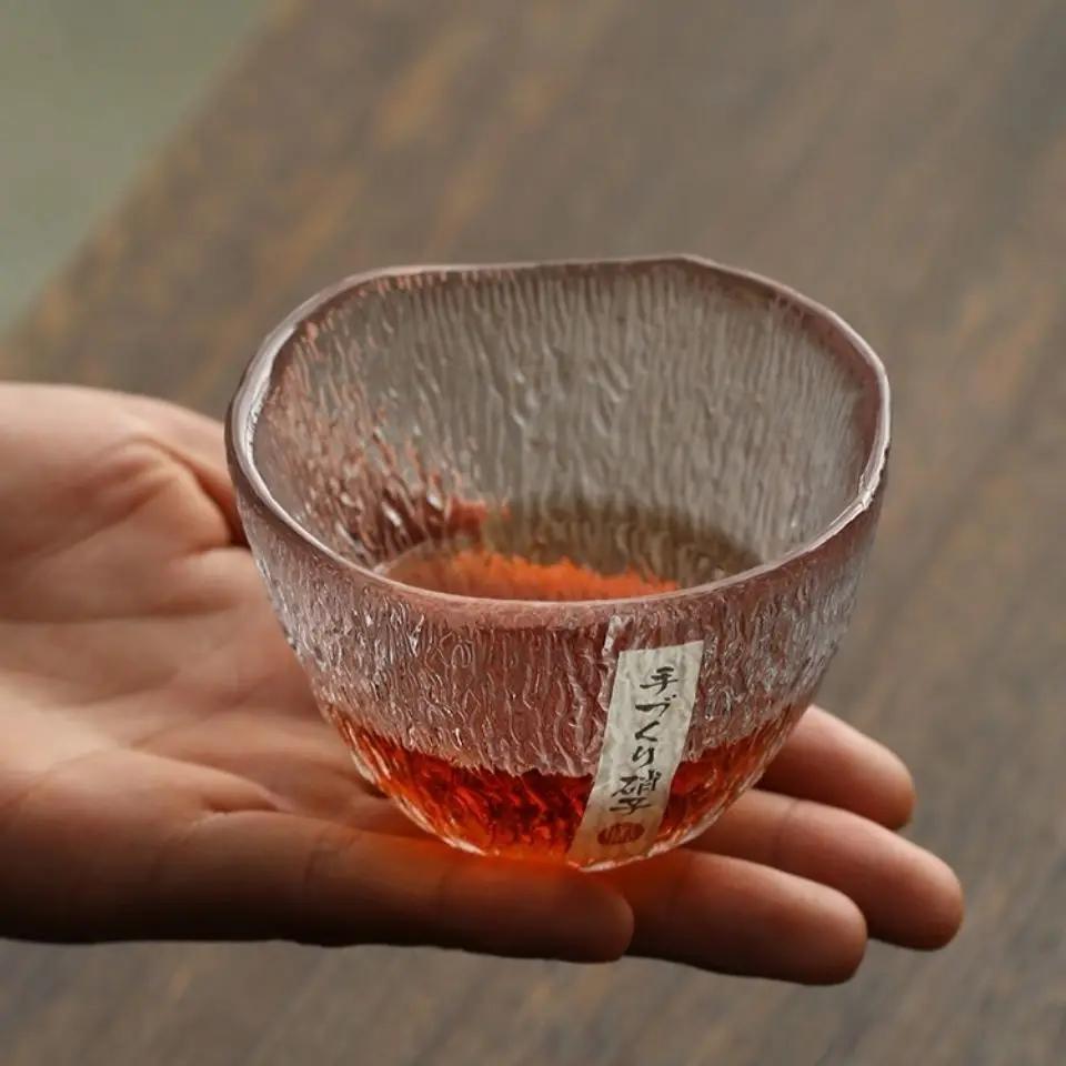 Heat-resistant Glass Tea Cup Rain Drop Cup Transparent Glass Drinking Japanese Kung Fu Tea Set Wine Glass