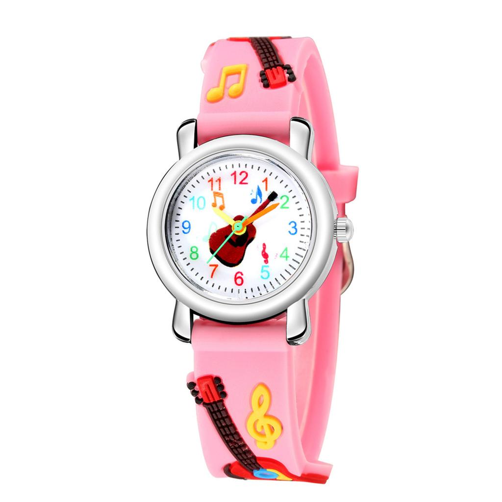 Fashion Cartoons Buckle Dazzling Child Mesh Belt Watch Rubber Watch