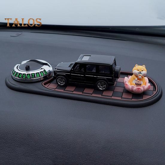 Πατάκι Αυτοκινήτου Πολλαπλών Λειτουργιών Αντιολισθητικό με Αριθμό Στάθμευσης για Προσωρινή Στάθμευση, Ταμπλό Αυτοκινήτου, Περιστρεφόμενη 360 Μοιρών Θήκη Κινητού Τηλεφώνου