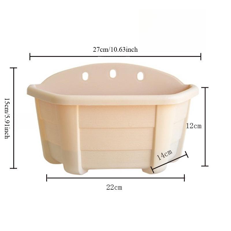 1PC Balcony Wall Hanging Flower Pot Semicircular Plastic Imitation Wood Hanging Water Storage Potted Plant Dill Flower Pot Send Hook