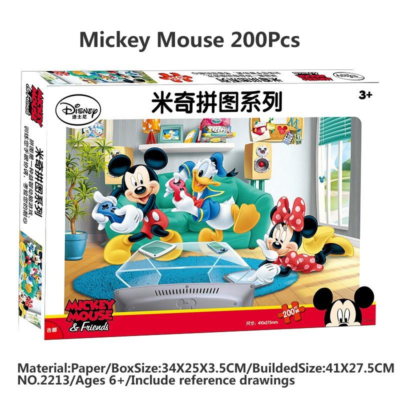

Disney Mickey Mouse 100/200/300/500PCS Jigsaw Puzzle children s educational Toys 5-6-12 Years old for Kids XMAS gift