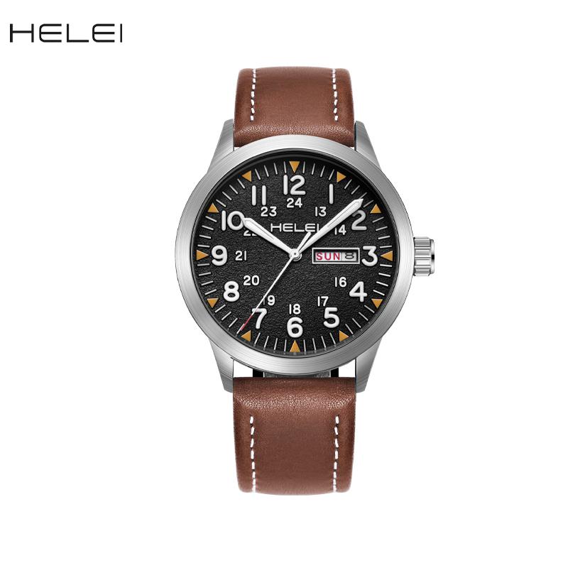 Mens Watch Classic Tactical Analog Quartz Watches Luminous Markers Day & Date Waterproof Casual Dress Watch