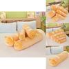 Plush Bread Bear Long Pillow With Soft Short Plush For Bed Couch Decor
