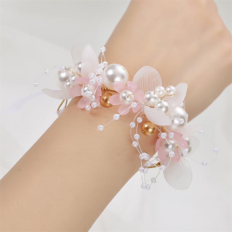 Girls' Fresh Floral Headband & Wrist Flower - Fairy Forest Style, Korean-Inspired Hair Accessories for Child's Performance or Vacation.