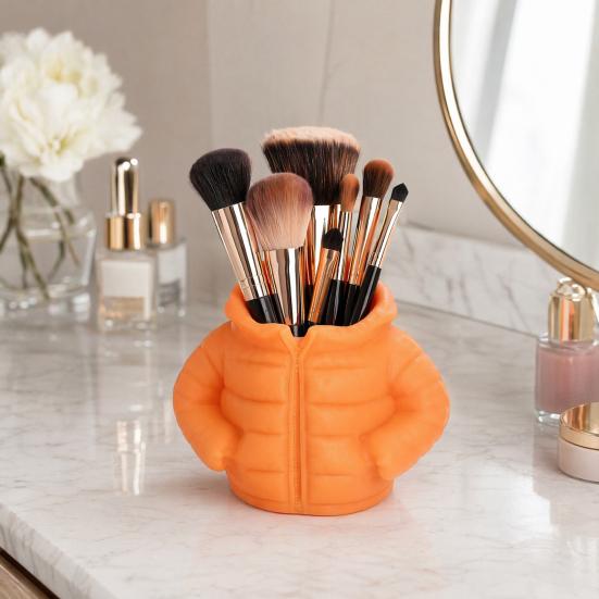 Cartoon Puffer Jacket Pen Holder, Cute Desk Organizer, Novelty Pencil Container for Markers Stationery And Desktop Accessories