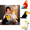 Colorful Parrot Plush Toy Pillow Wholesale Gift With Logo Cartoon Animal Decorative Ornament 25cm 0.2kg