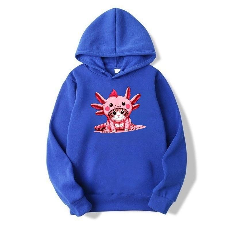 Salamander Niedlicher Lässiger Hoodie Cartoon-Muster Bedruckt Winter Modisch Bequem Kinder-Hoodie