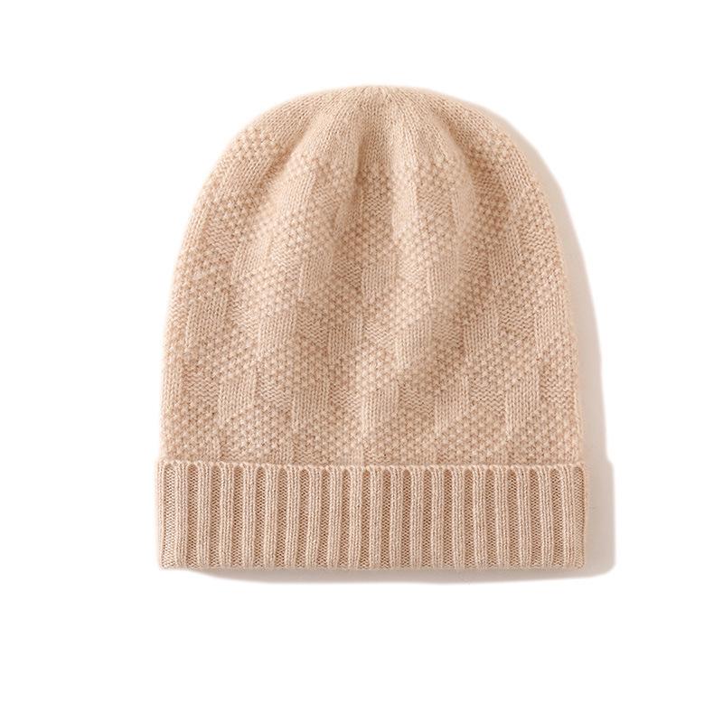 Women s Solid Color Cable Knit Earflap Hat - Cashmere 2025 Autumn/Winter Collection One Size светло-синий