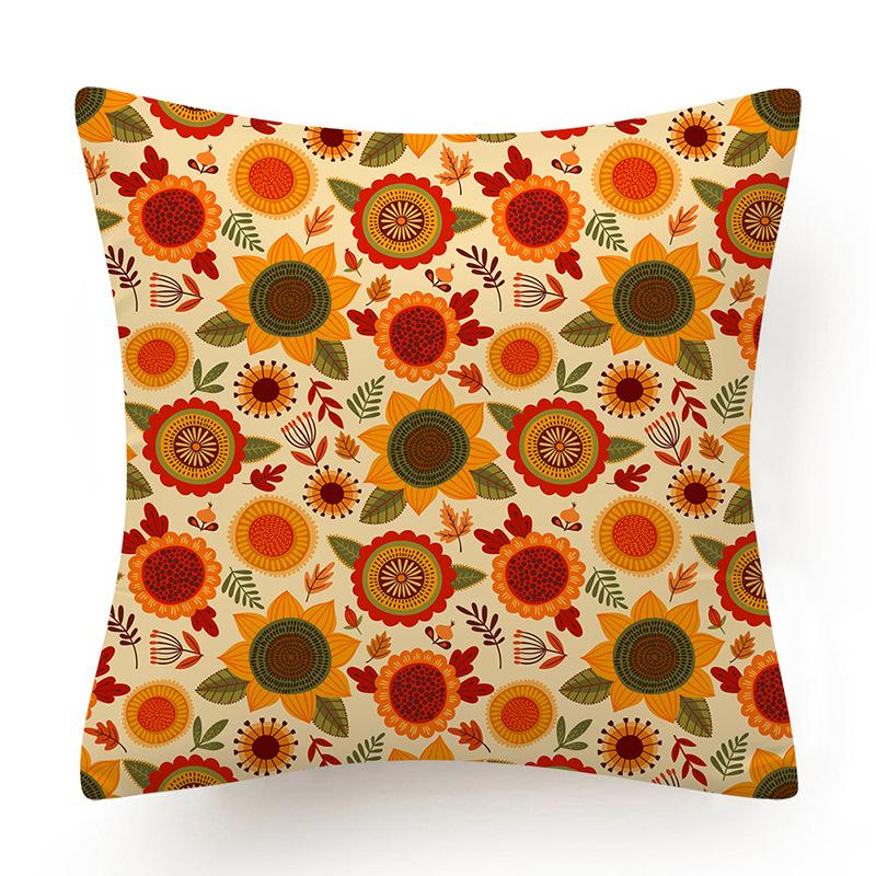 Vintage oil painting style plant print pattern home living room sofa bedroom decoration throw pillow pillowcase