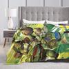 Warm Soft Blanket Picnic TMNT Game  Bedding Throws  Flannel Bedspread For Bedroom Comfortable Sofa Bed Cover