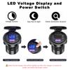 USB C Car Charger Socket 12V/24V Dual USB Socket PD3.0 and QC3.0 Car USB Port with LED Voltmeter and On/Off Switch