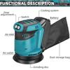 NEW Cordless Electric Sander Car Polisher 3 Gears of Speeds Adjustable Auto Polishing Machine Wood Metal Waxing Grinding Machine 125mm