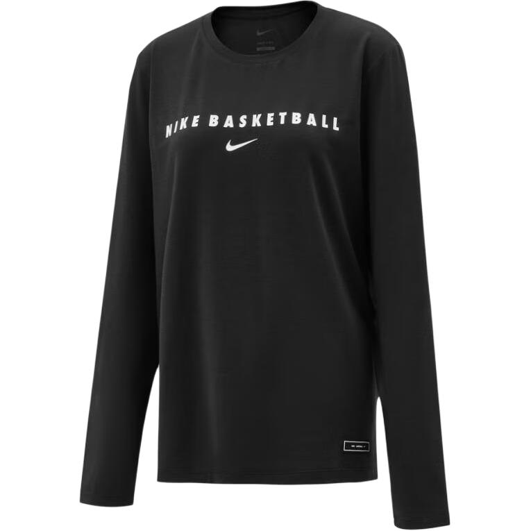 

Nike As W Nk Df Bb Warmup Ls Top Color Block Crew Neck Pullover Long Sleeve T-Shirt Women tops IO1356-010 M