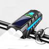 1 Set Bicycle Double Light Waterproof Loud Speakers High Brightness 3 Modes Light Illumination Dual Light Solar Charging Strong Light for Outdoor