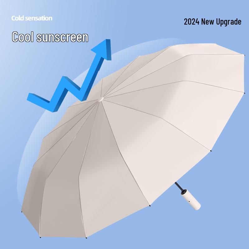 96-Rib XL Windproof Automatic Umbrella: Reinforced, UV Protected for Men & Women