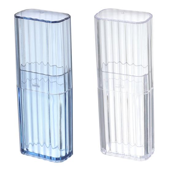 Boîte de rangement pour cure-dents, mini étui de rangement portable en plastique transparent pour cure-dents pour voyage
