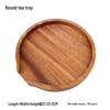 Chinese Style Solid Walnut Wood Round Serving Tray