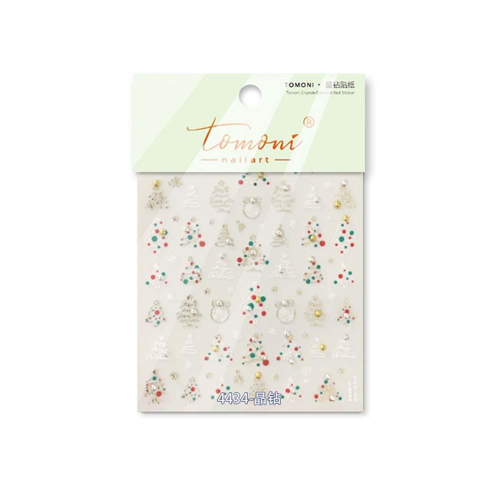 

Аксессуары для ногтей Рождественские алмазные наклейки для ногтей 5D Алмазный жемчуг Рождественская елка Рождественские наклейки для ногтей Бантик Снежинка