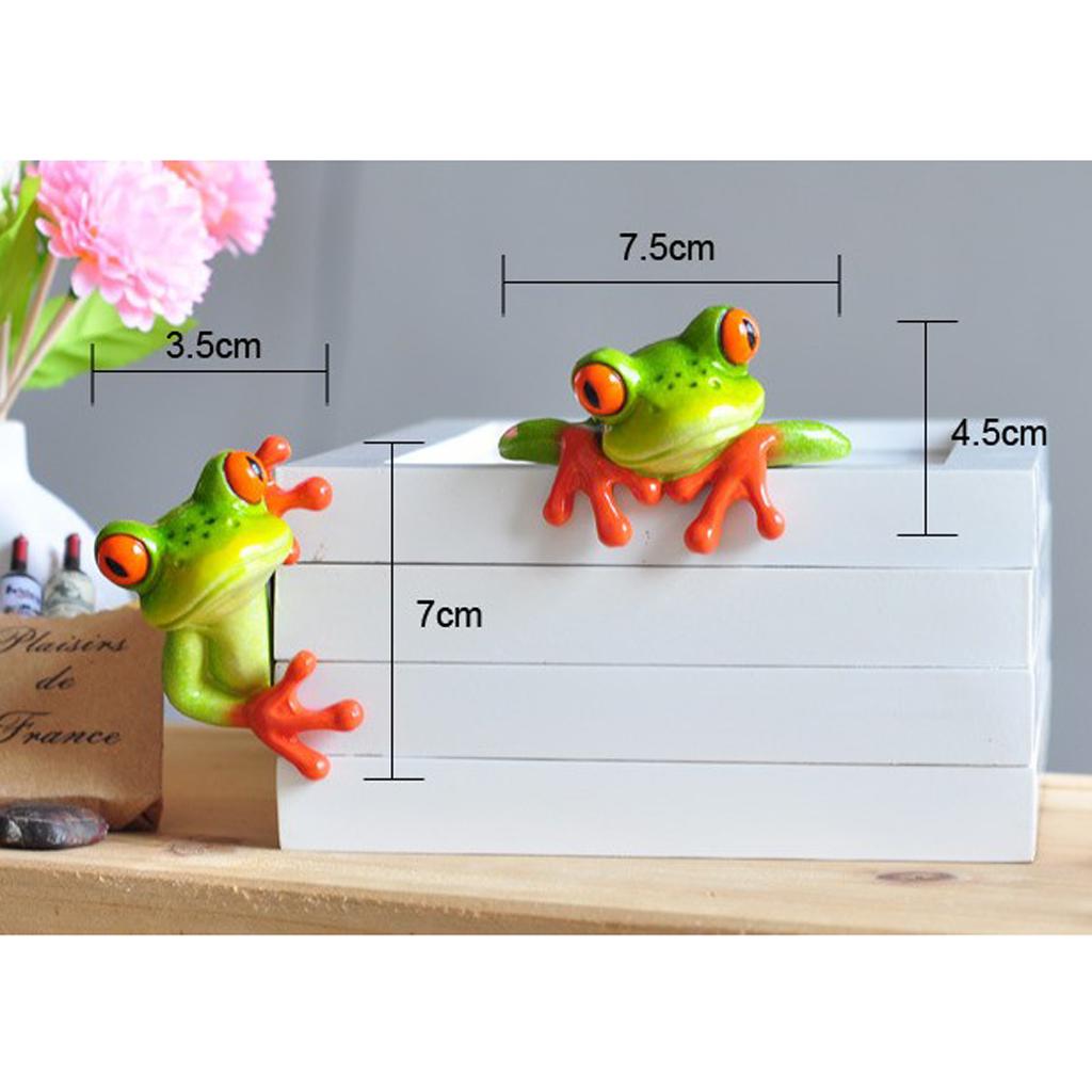 Artificial Resin 3D Craft Frog Decoration Home Decor Office Desk Computer Decoration Gift Favor DIY Handcraft Orgnement