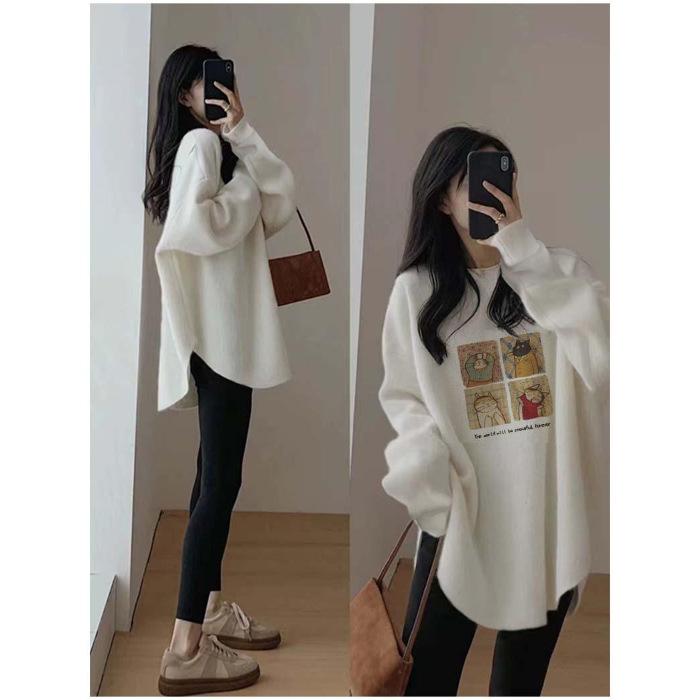 Damenmode, lässig, Frühling und Herbst, langärmelig, O-Ausschnitt, Blusen und Hemden