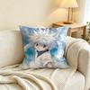 H-Hunter x Hunter Killua Zoldyck Pillow Case Square Double-Sided Sofa Cushion Cover Bedroom Bedside Pillow