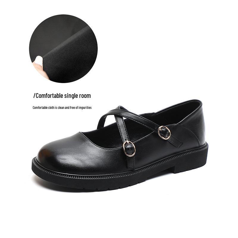 2023 Damen Mary Jane Loafer mit rundem Zeh - Japanischer Schulstil, Flacher Boden, Britische JK Uniformschuhe