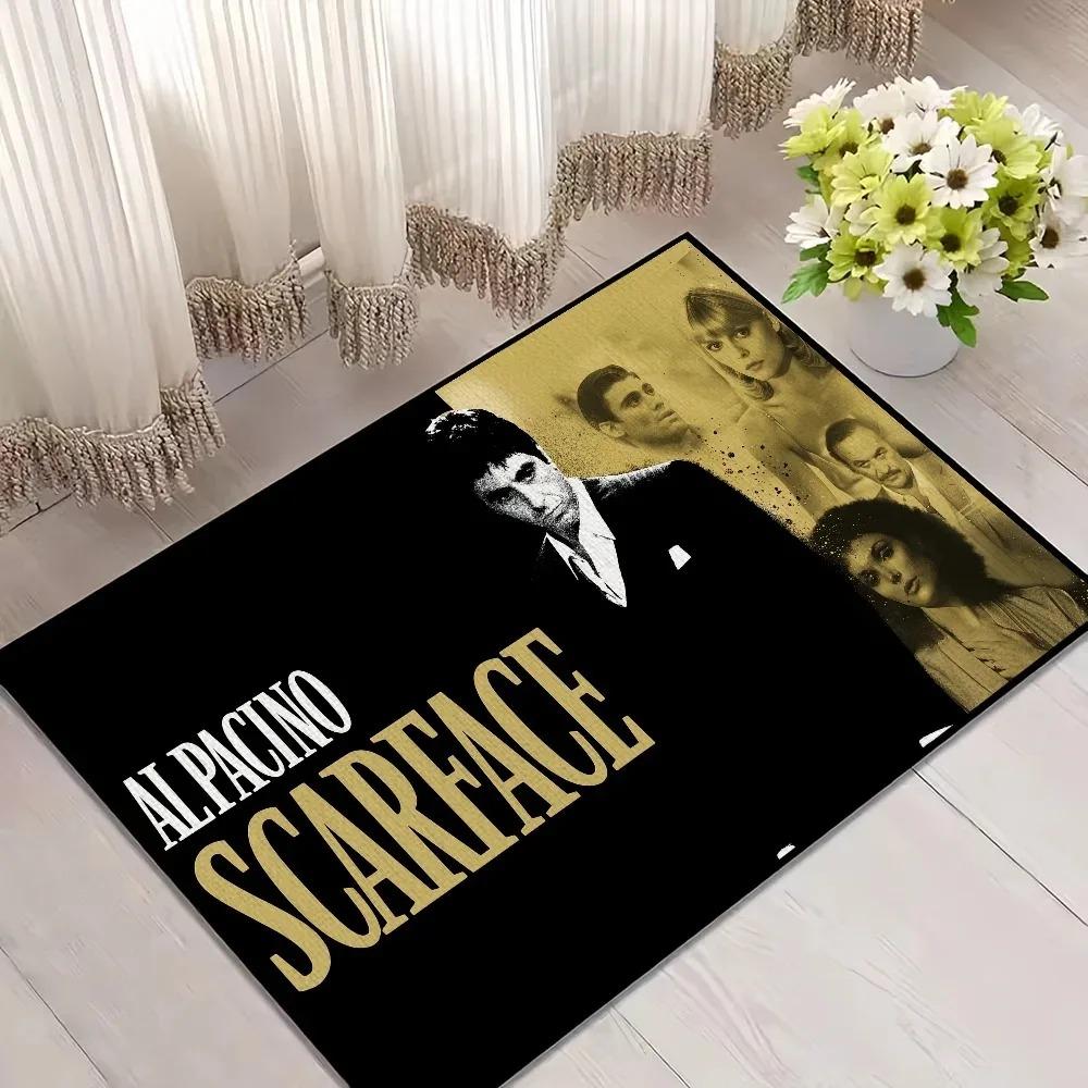 Film S-Scarface Cool Klassisch Kleiner Teppich für Haus Schlafzimmer Dekoration Küche Bad Super Saugfähiger Teppich Teppich Fuß Anti-Rutsch