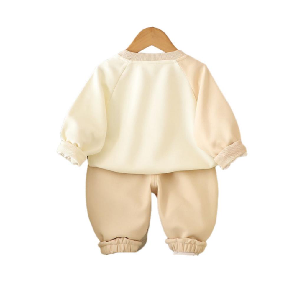 Kids Casual Long-Sleeve Set, Comfortable Daily Wear Outfits