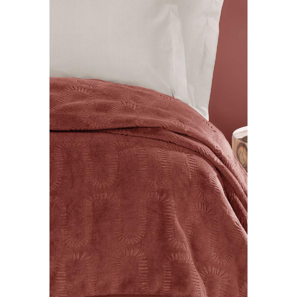 Tricia Double Emboss Decke – Dusty Rose