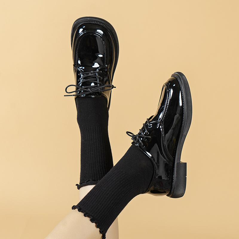 Uniform Shoes Female British Girl Japanese Wild Black Retro Mary Jane Shoes Lolita Platform Leather Shoes Low Heel Oxfords
