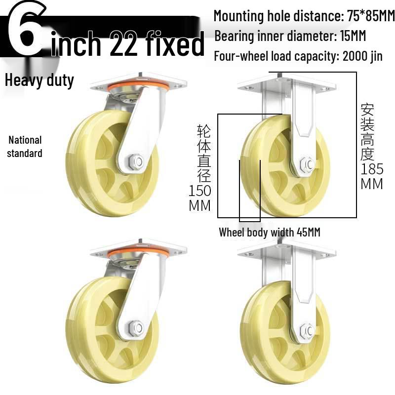 Heavy-Duty Swivel Casters with Brakes for Carts & Hand Trucks - Available In 3, 4, and 5 Inches