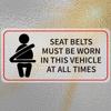 Waterproof PVC Warning Sign Stickers Vinyl Danger Safety Decals Rectangle Word 50x100mm 10sheets/set