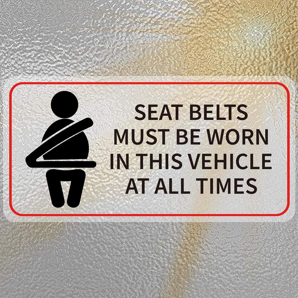Waterproof PVC Warning Sign Stickers Vinyl Danger Safety Decals Rectangle Word 50x100mm 10sheets/set