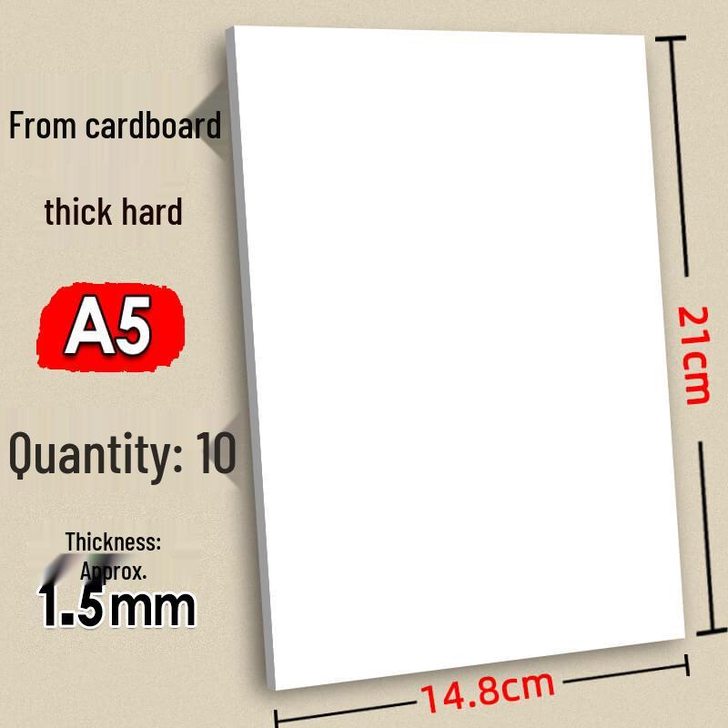 Handmade Children’s Cards: Thick White Cardstock with 4 Gray Colored Cards and Kraft Backing