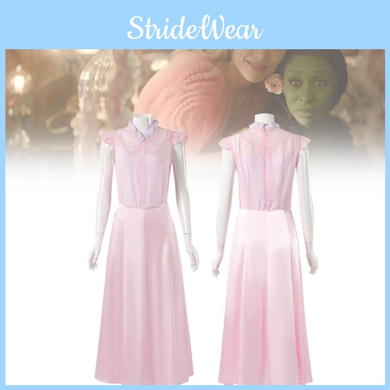 Enchanting Glinda Inspired Costume Dress For Halloween Retro Style Unisex Wearable Attire