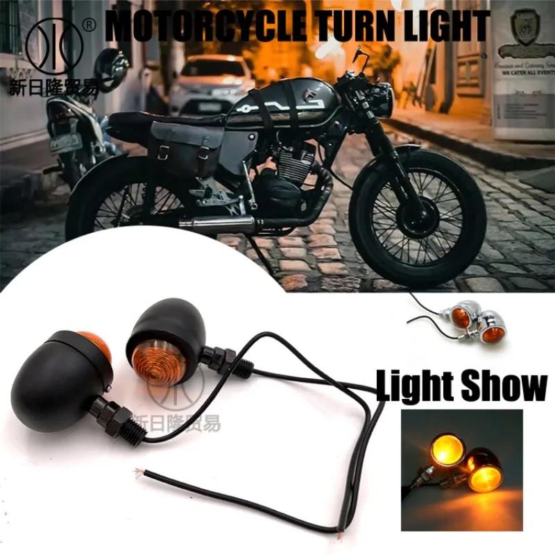 2pcs Motorcycle Turn Signal Lights LED Tail Light Fog Light for Motorcycle Turn Daytime Motorcycle Running Lights for Rear Head