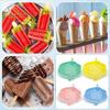 4-Pack Silicone Ice Cream Holders Leakproof Cones Popsicle Stands with Straw Holes BPA-Free Popsicle Stickiness Catcher for Melted Treats