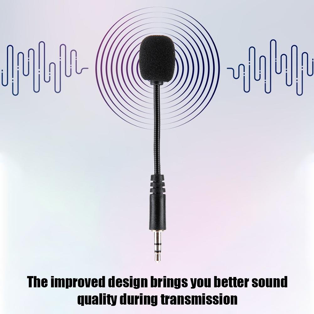 3PCS 3.5mm Jack Adjustable Flexible Extended Mini Microphone for Computer Mobile Phone