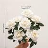 1Pc 7 Heads Embossed Cappuccino Rose Bouquet Simulation Flowers for Wedding Home Decoration Holiday Decoration Valentine's Day Gift Birthday Gift
