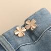 3/6Pieces Clover Waist Tighten Pin for Pants Jeans Metal Waist Cinching Button Clasp Waist Brooch Clip Waist Fitness Pin