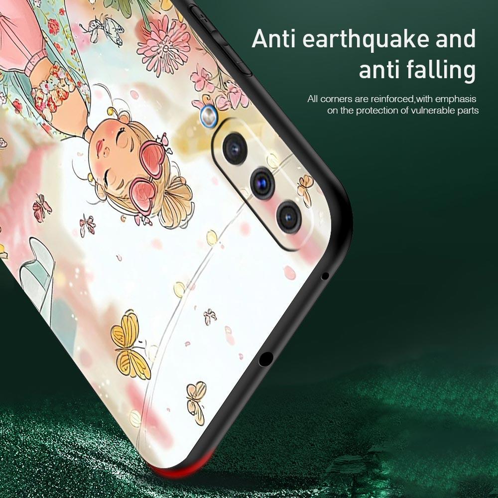 Cartoon Girl Phone Case for Samsung Galaxy A56 A36 A26 A16 A34 A24 A42 A22 A20 A12 A40 A30 A10 5G Soft TPU Cover Shell Funda Bag