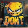 Angry Expression 2D Flat Pattern Flannel Blanket High Quality All Seasons Warmth and Comfort Perfect for Christmas Gifts.