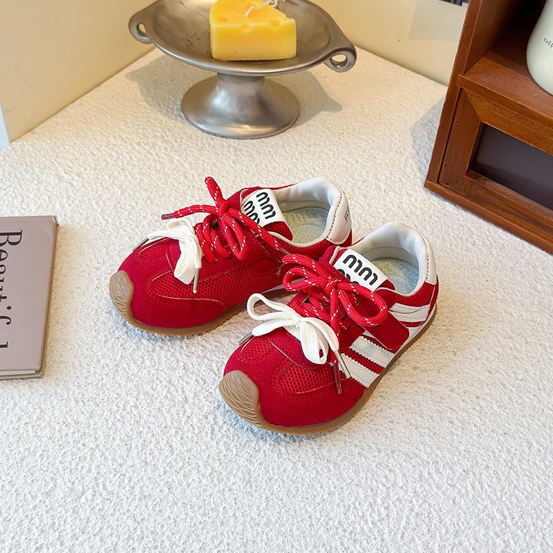 

Обувь для девочек спортивная обувь лето 2025 новая детская обувь для нравственного воспитания красная сетчатая повседневная обувь супер огонь обувь Форреста Гампа 30 красный
