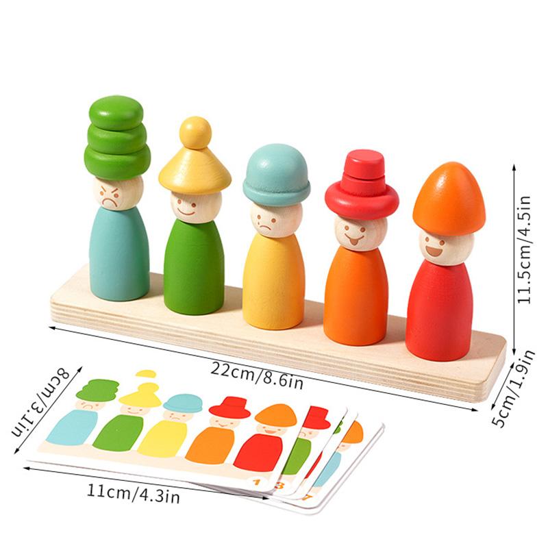 

Children s Montessori Changing Puppet Hat Color Expression Game Exercises Hand Eye Coordination Fine Motor Educational Toys