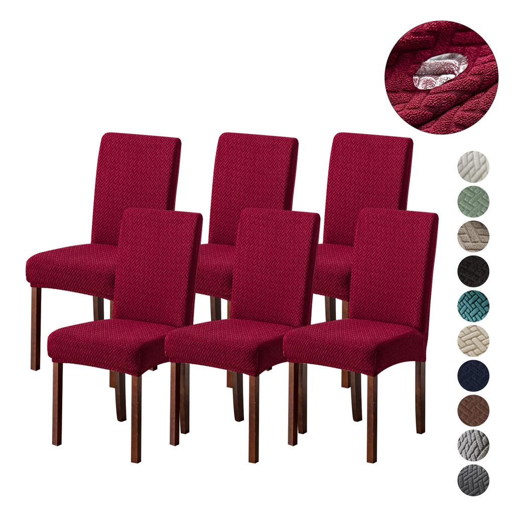 T -Shaped Water Resist Jacquard Chair Cover For Dining Room Hotel Banquet Home Use Decor Spandex Elasticity Stool Chair Seat Cover