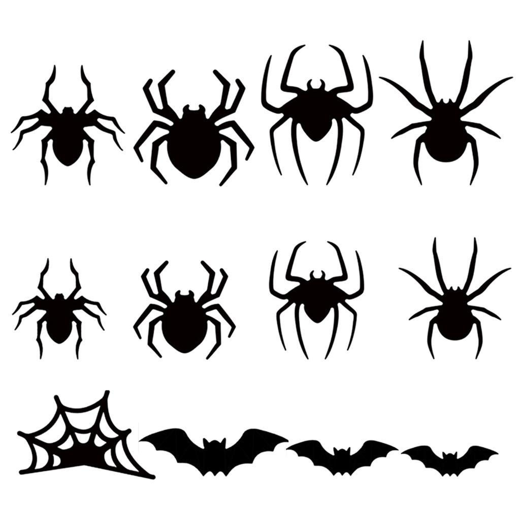 9-36PCS Lighted Wall Stickers 3D Wall Stickers Halloween 3D Bat Wall Stickers for Halloween Party Indoor Outdoor Decoration